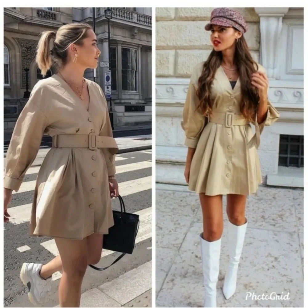 Zara bloggers favorite belted dress - Picture 1 of 6